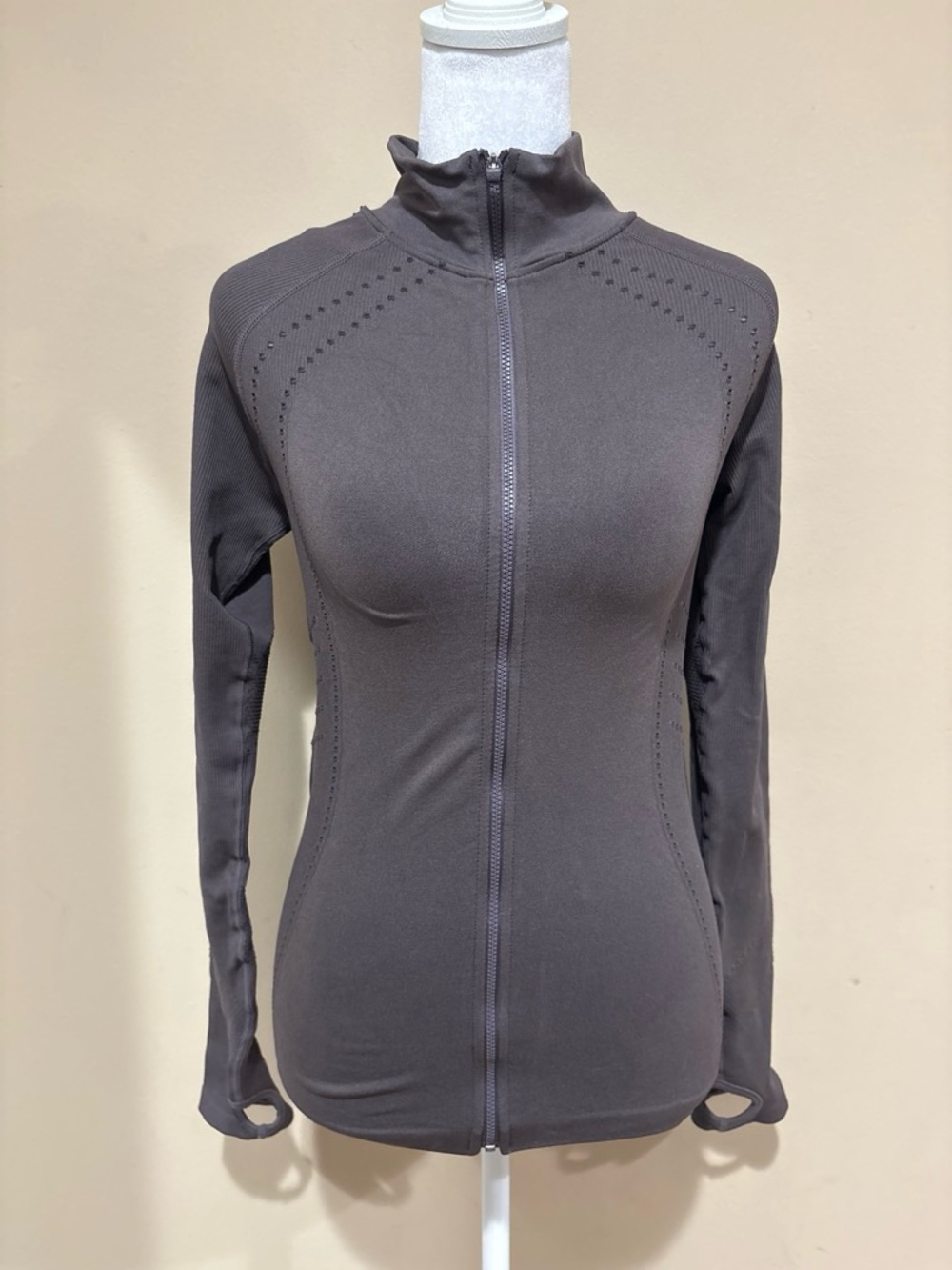 Fabletics brown Zip-Up Performance Jacket